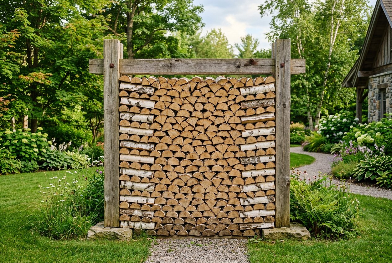 Укладка запаса в дровник в Кубинке, дуб